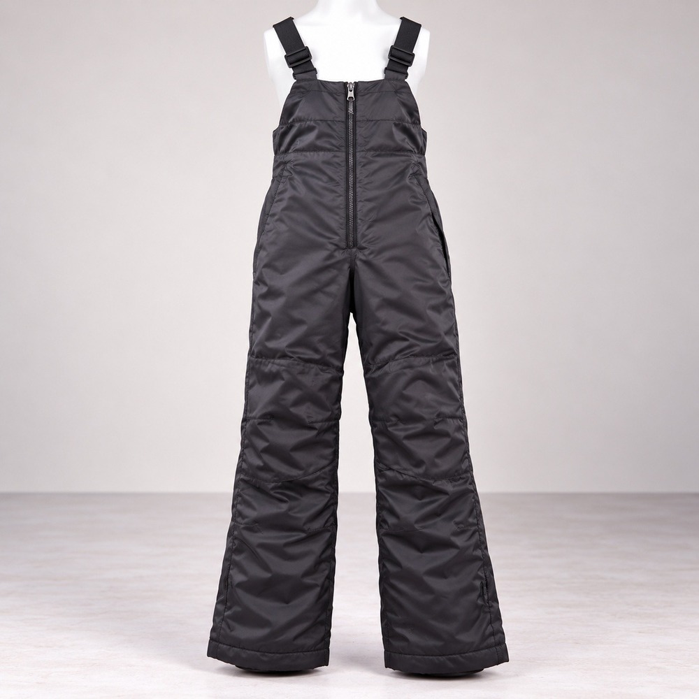 NWT All in Motion Snow Bibs Kids Size M Black Water Wind Resistant Insulated